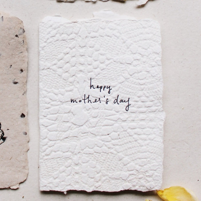 Lace Imprint Mother's Day Card