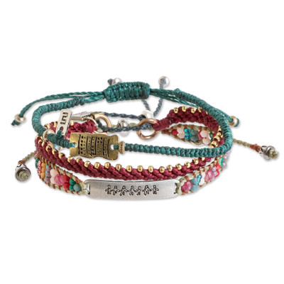 "United Spring" Set of 3 Multicolor Wristband Bracelets