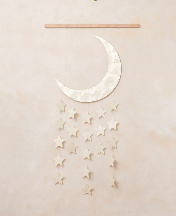 Moon + Stars Capiz Wall Hanging