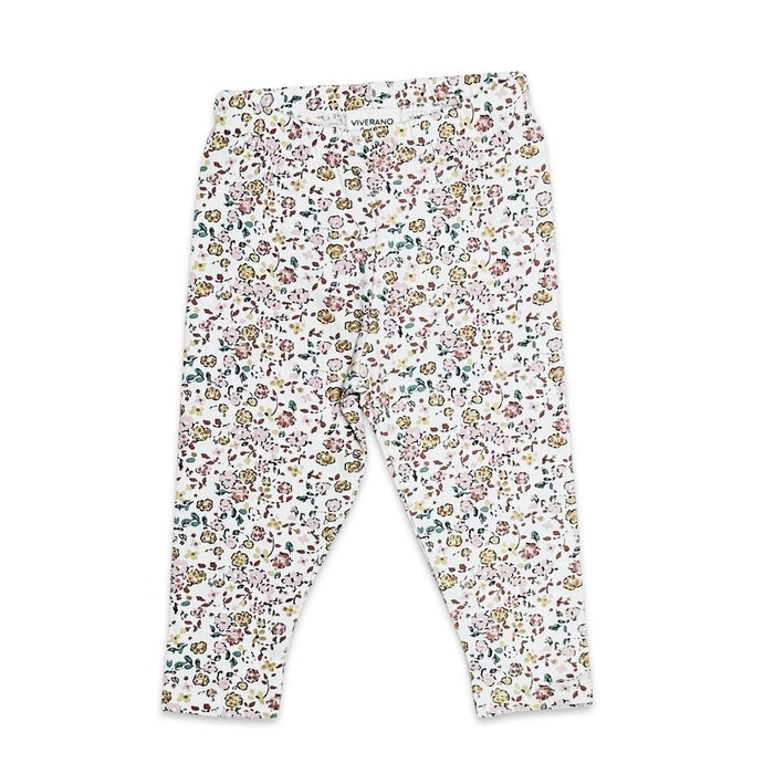 Organic Cotton Floral Jersey Stretch Baby Legging