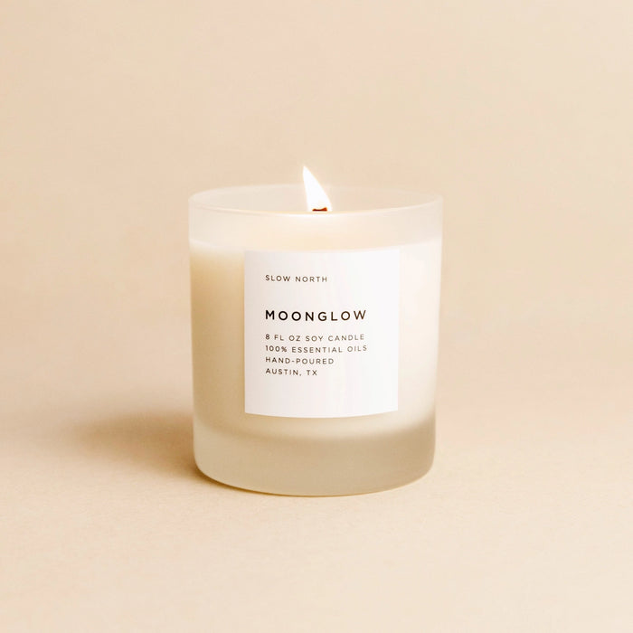 Moonglow Frosted Candle