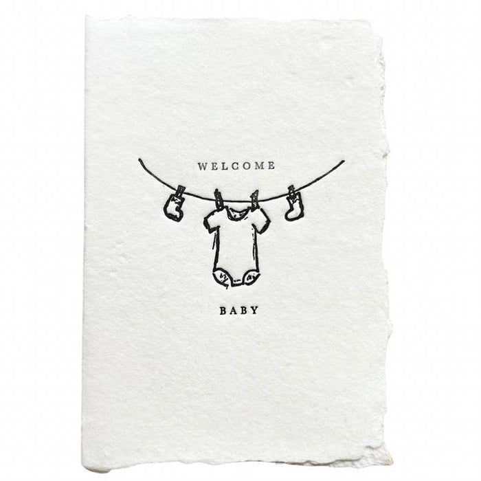 Welcome Baby Clothesline Card