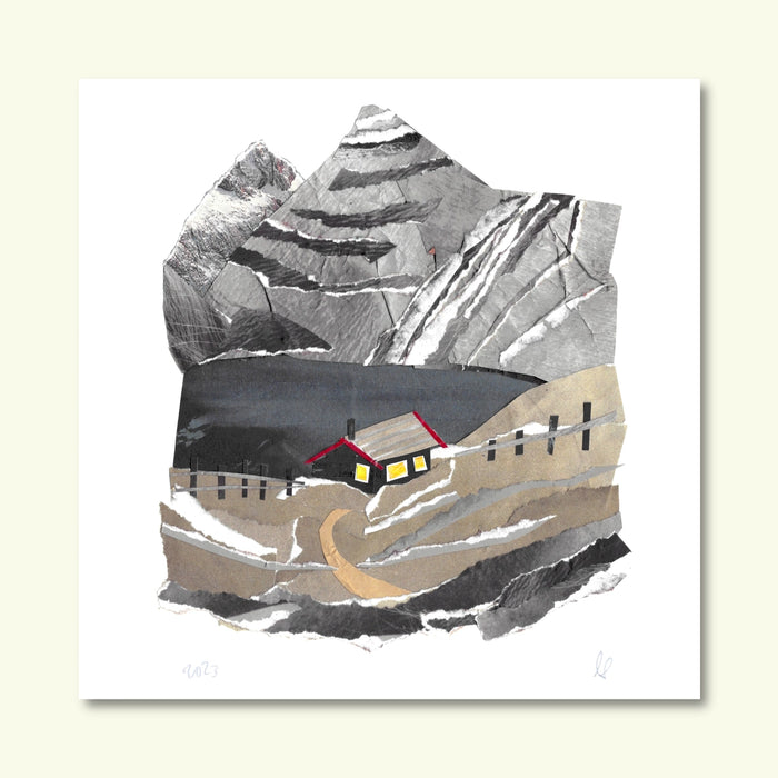 Bothy in the Mountains Art Print