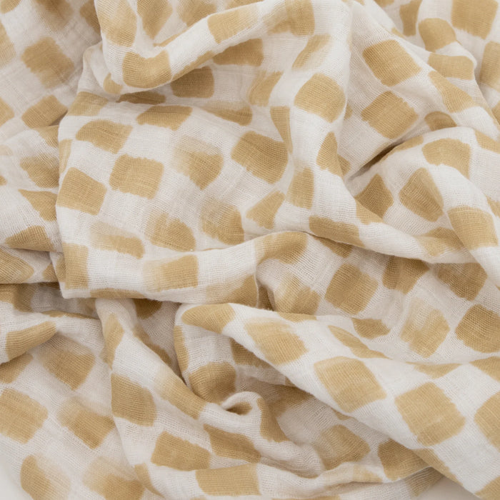 Adobe Checker Cotton Muslin Swaddle Blanket