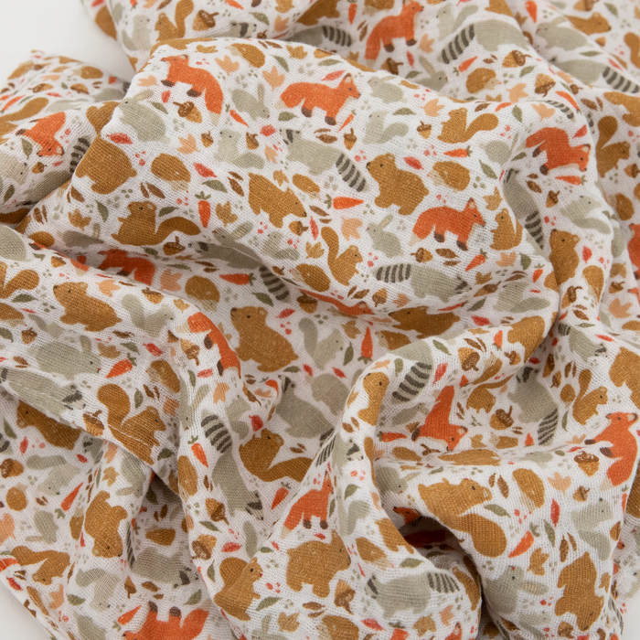 Fall Friends Cotton Muslin Swaddle Blanket