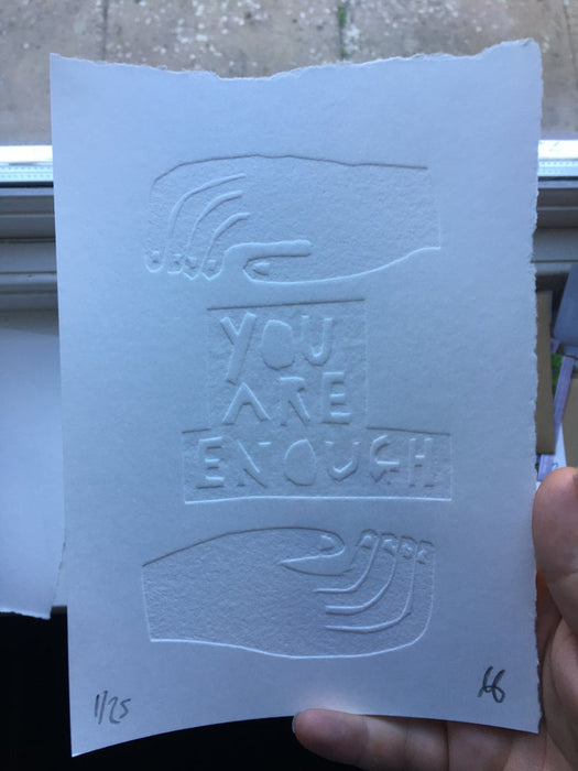 You Are Enough A5 Embossed Print