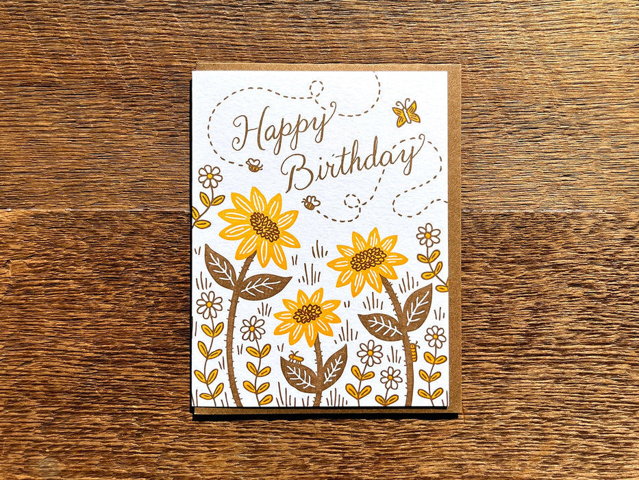 Birthday Bees & Blooms Card