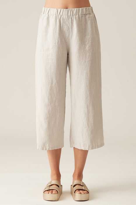 Easy Crop Linen Pant