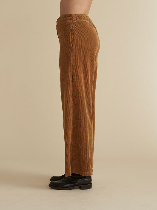 Lux Cord Wide Leg Zip Pant