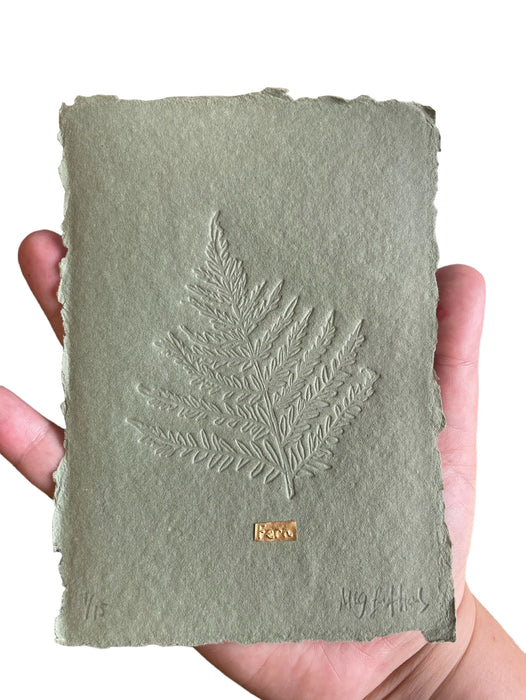 Limited Edition Embossed Fern & Tin Print