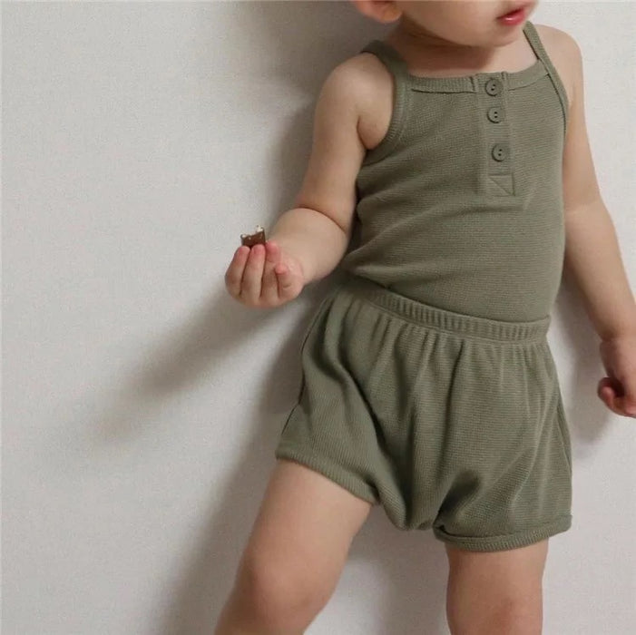 Summer Earth Tones Baby Top & Short Set