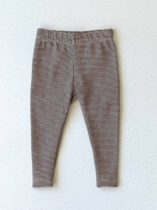 Organic Cotton Stripe Rib Baby Legging