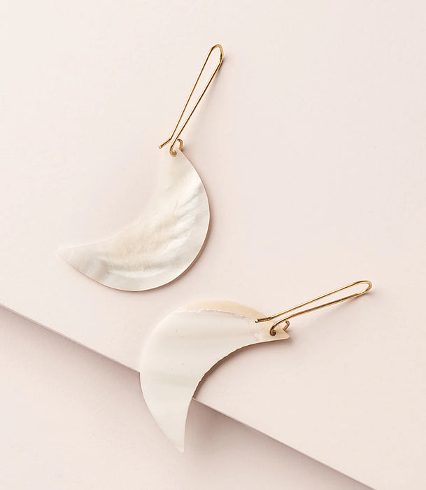 Rajani Crescent Moon Drop Earrings