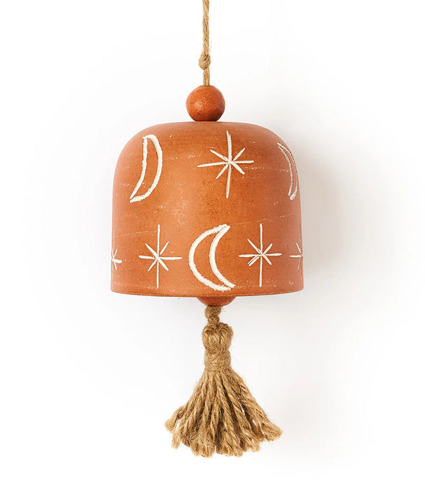 Vasanta Terracotta Moon & Stars Wind Chime