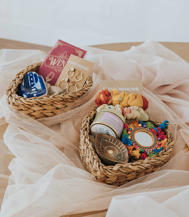 Alaya Hand Woven Heart Basket