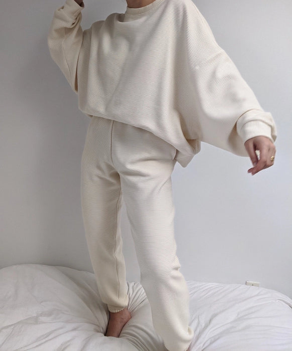 Franklin Rippled Cotton Cropped Sweatpant