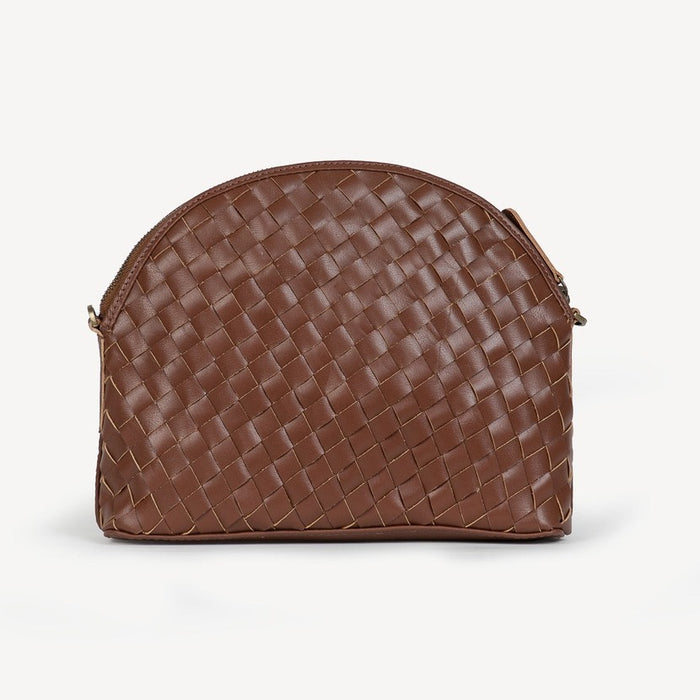 Woven Halfmoon Crossbody