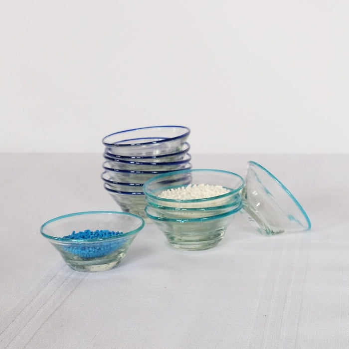 Tiny Aqua Rim Bowl