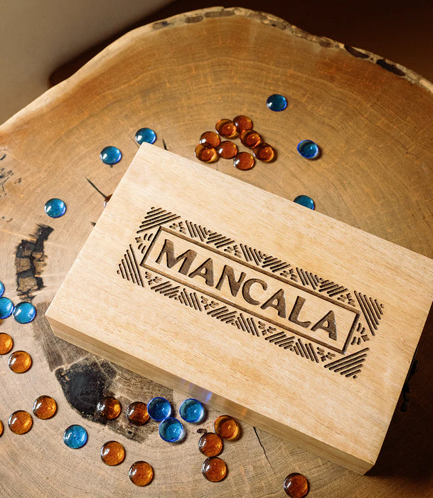 Mancala Mango Wood Game Set