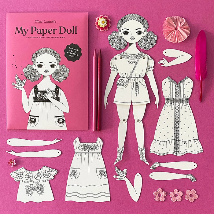 Coloring Paper Doll Kit