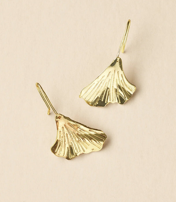 Sayuri Ginkgo Leaf Drop Earrings