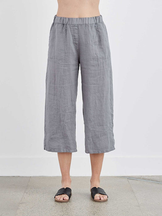 Easy Crop Linen Pant