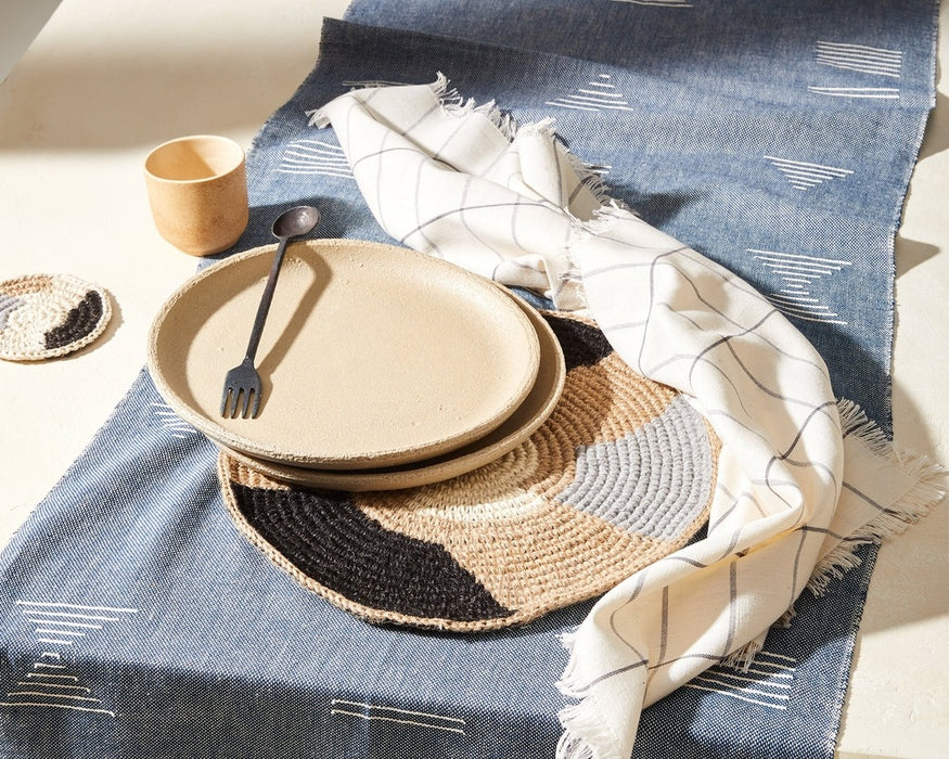 Shapes Table Runner - Blue