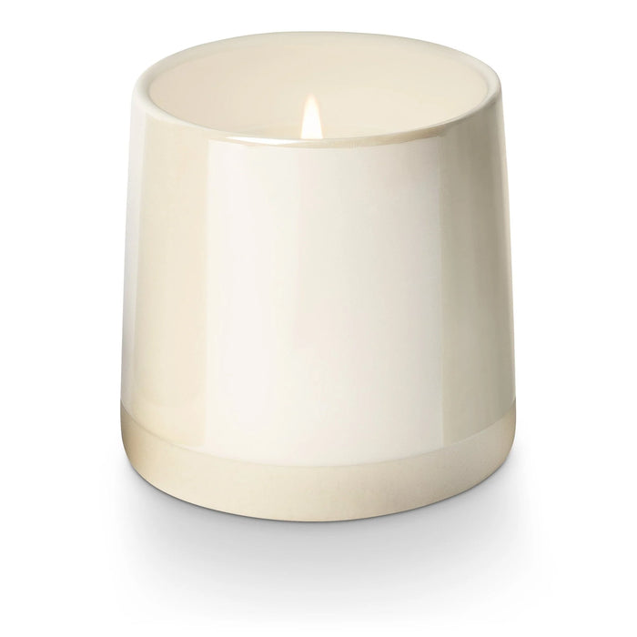 Winter White Shine Ceramic Candle