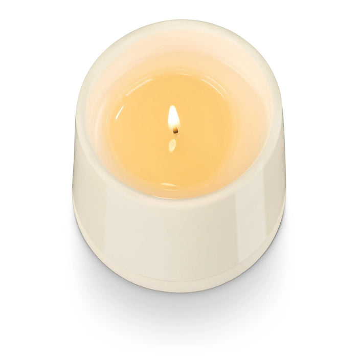 Winter White Shine Ceramic Candle