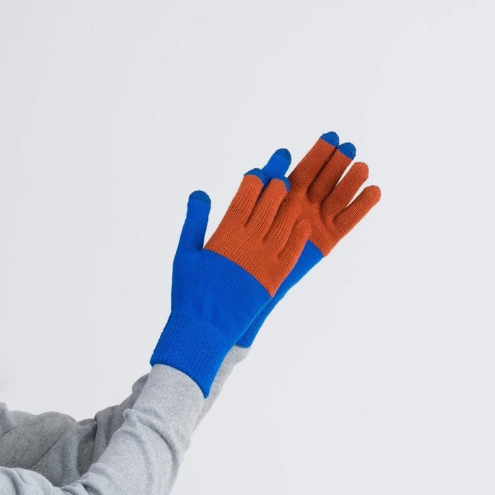 Colorblock Knit Touchscreen Gloves