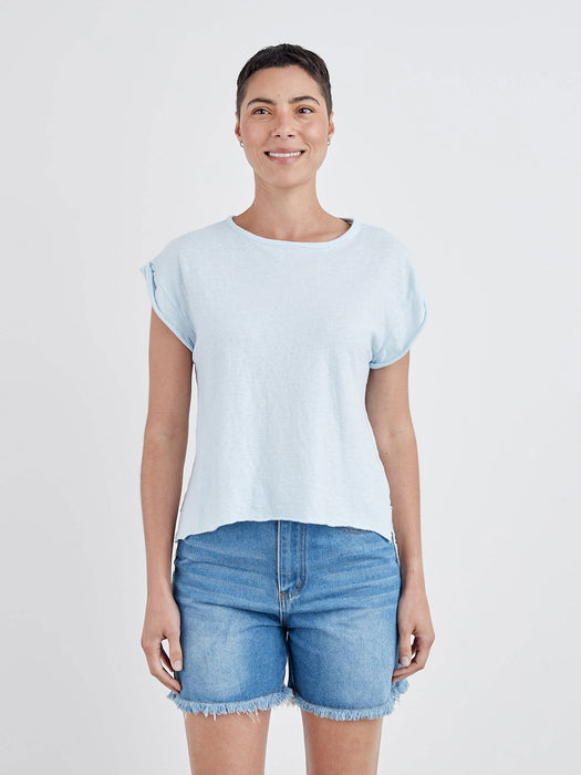 Roll Up Sleeve Tee– Maria Luisa Boutique