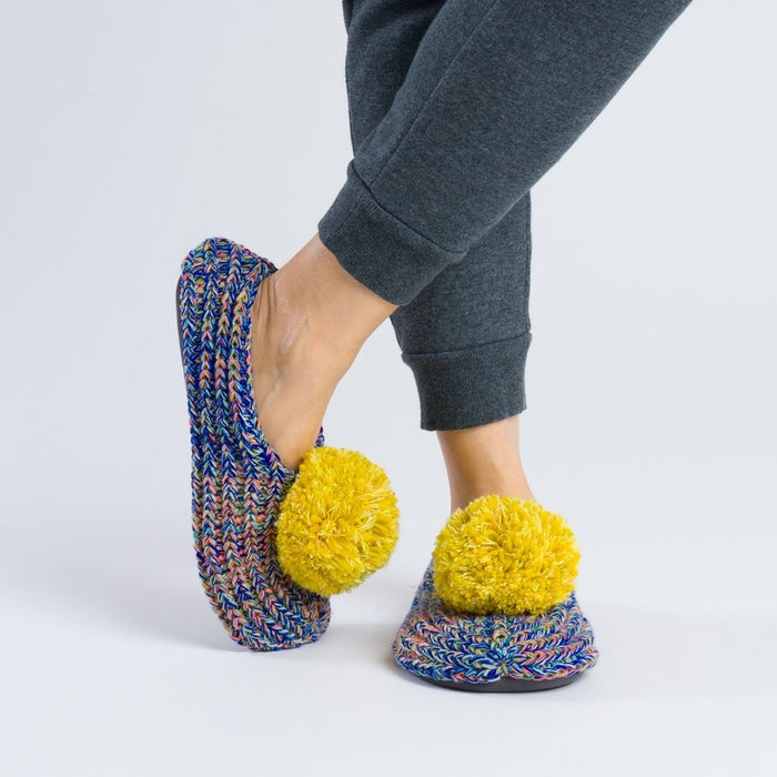 Super Mix Pom Knit Slippers