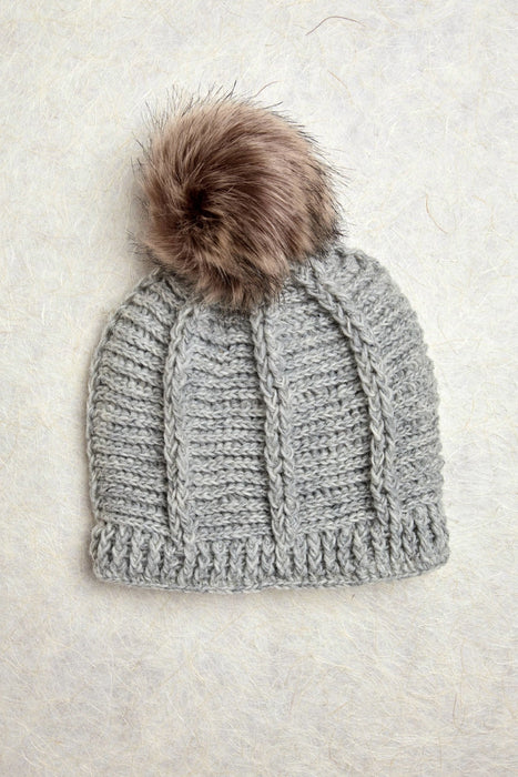 Brecken Gray Crochet Beanie