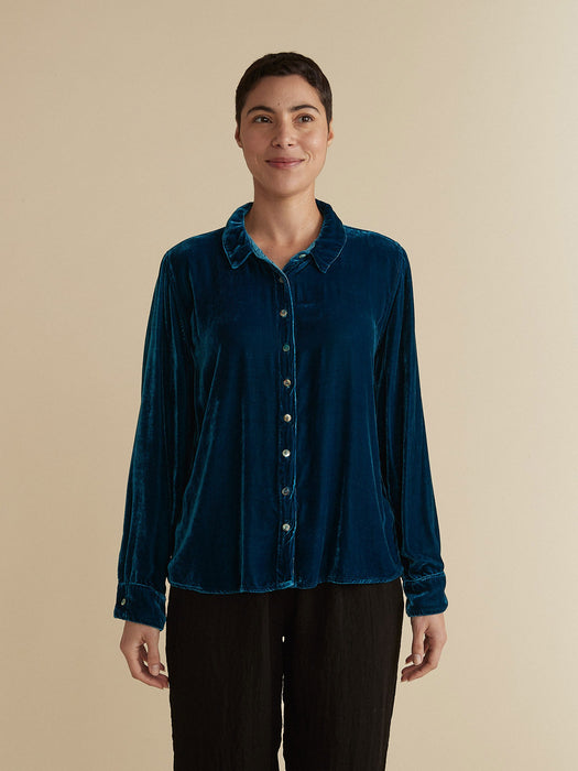 Velvet Fitted Shirt