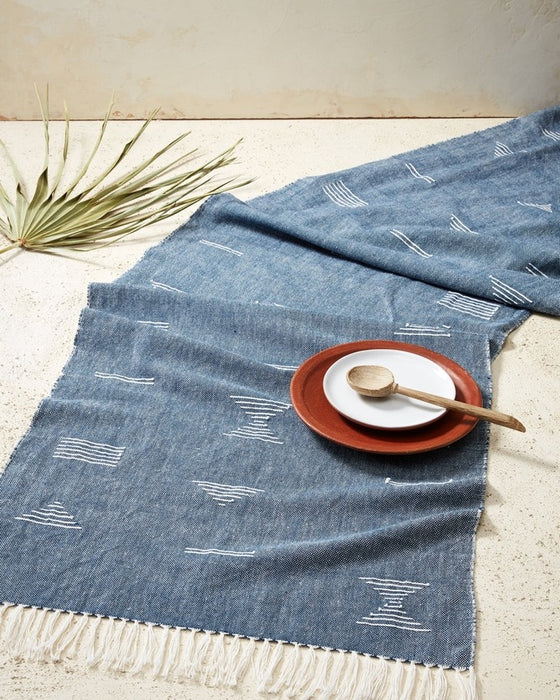 Shapes Table Runner - Blue