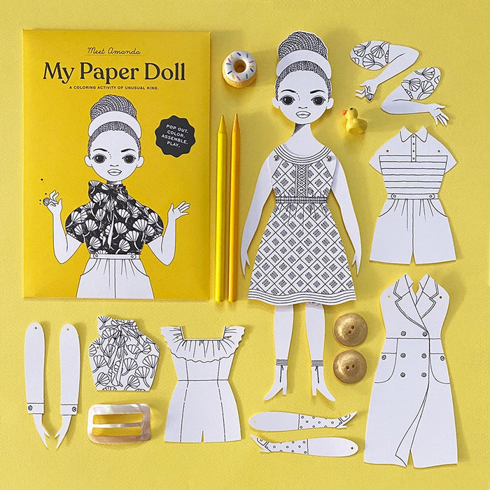 Coloring Paper Doll Kit