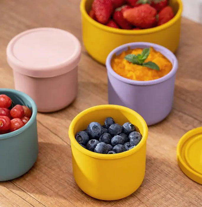 Small Silicone Food Storage Container Bowl with Lid– Maria Luisa Boutique