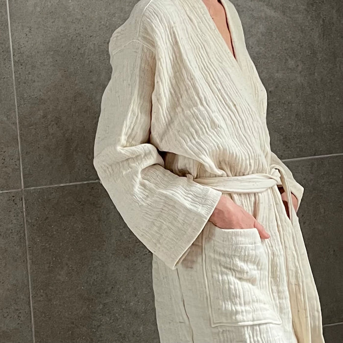 Muslin Bathrobe in Cotton Nope Yarn