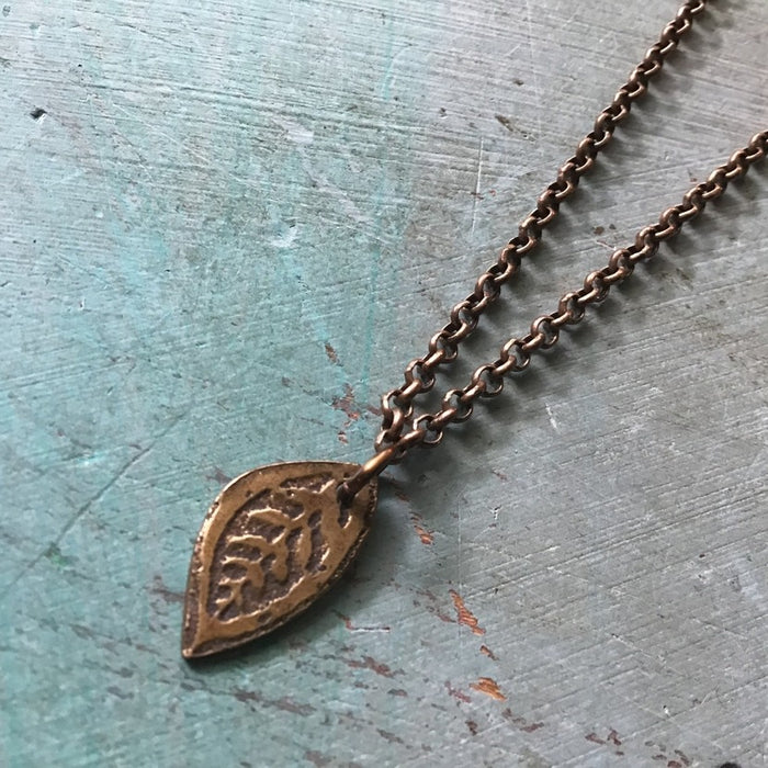 Brass Leaf Necklace