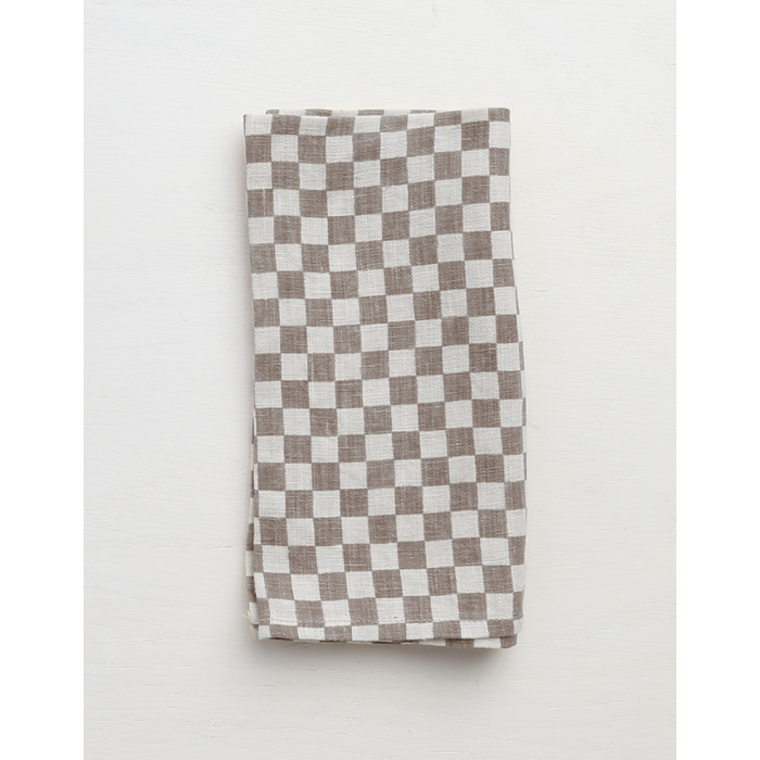 Checkered Linen Tea Towel