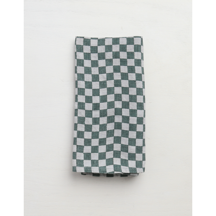 Checkered Linen Tea Towel