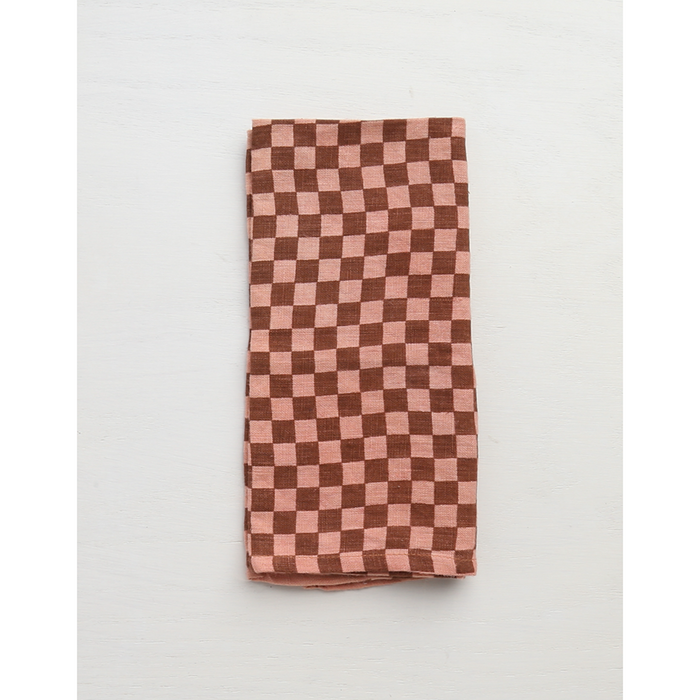 Checkered Linen Tea Towel