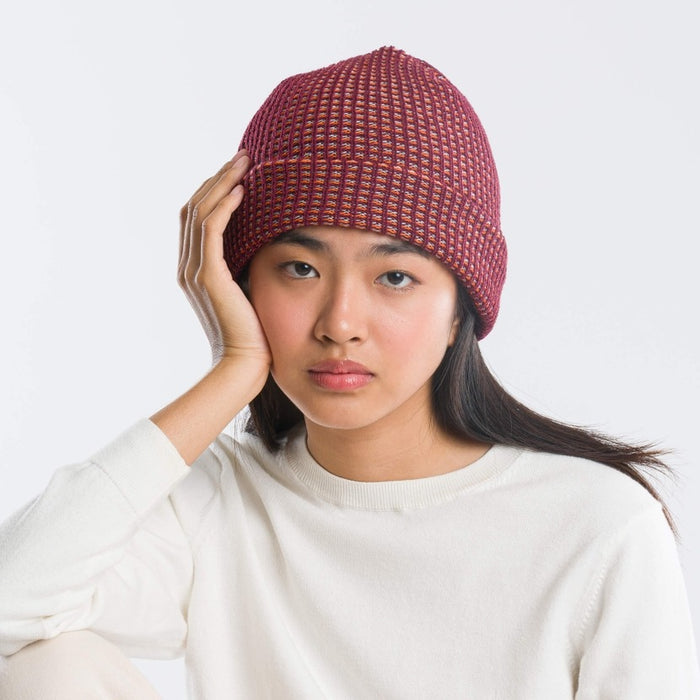 Simple Grid Knit Beanie