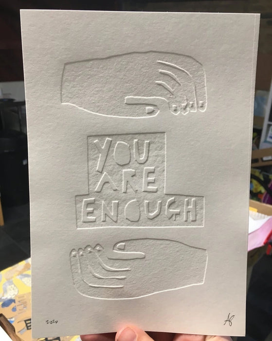 You Are Enough A5 Embossed Print