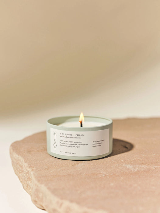 I Am Strong + Fierce Candle - Sandalwood, Patchouli & Jasmine