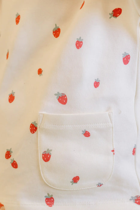 Strawberry Patch Pocket Dropped Shoulder T-Shirt