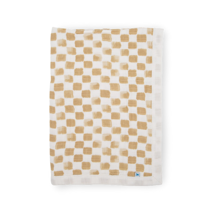 Adobe Checker Cotton Muslin Baby Quilt