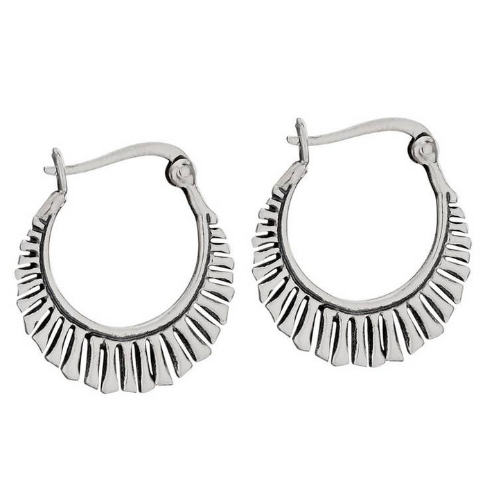 Cozumel Sterling Silver Hoop Earrings
