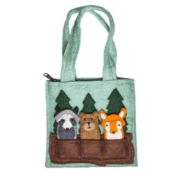 Woodland Friends Felt Puppet Bag