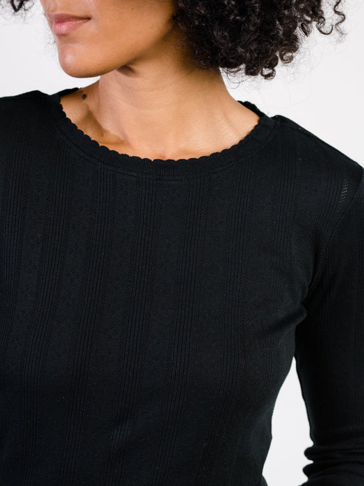 Harper Pointelle Knit Top